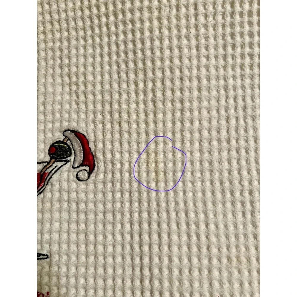 C & F‎ Enterprises Santani And Skating Raindeer Waffle Cotton Dish Towels Read
